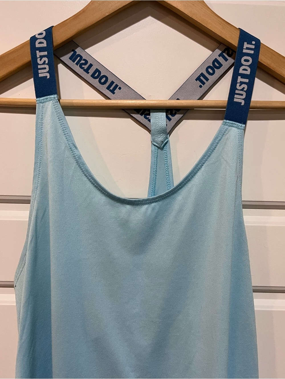 Nike Dri-FIT Blue Just Do It Strappy Racerback Tank Top Women’s L - Picture 5 of 10